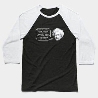 Mark Twain on Smoking Baseball T-Shirt